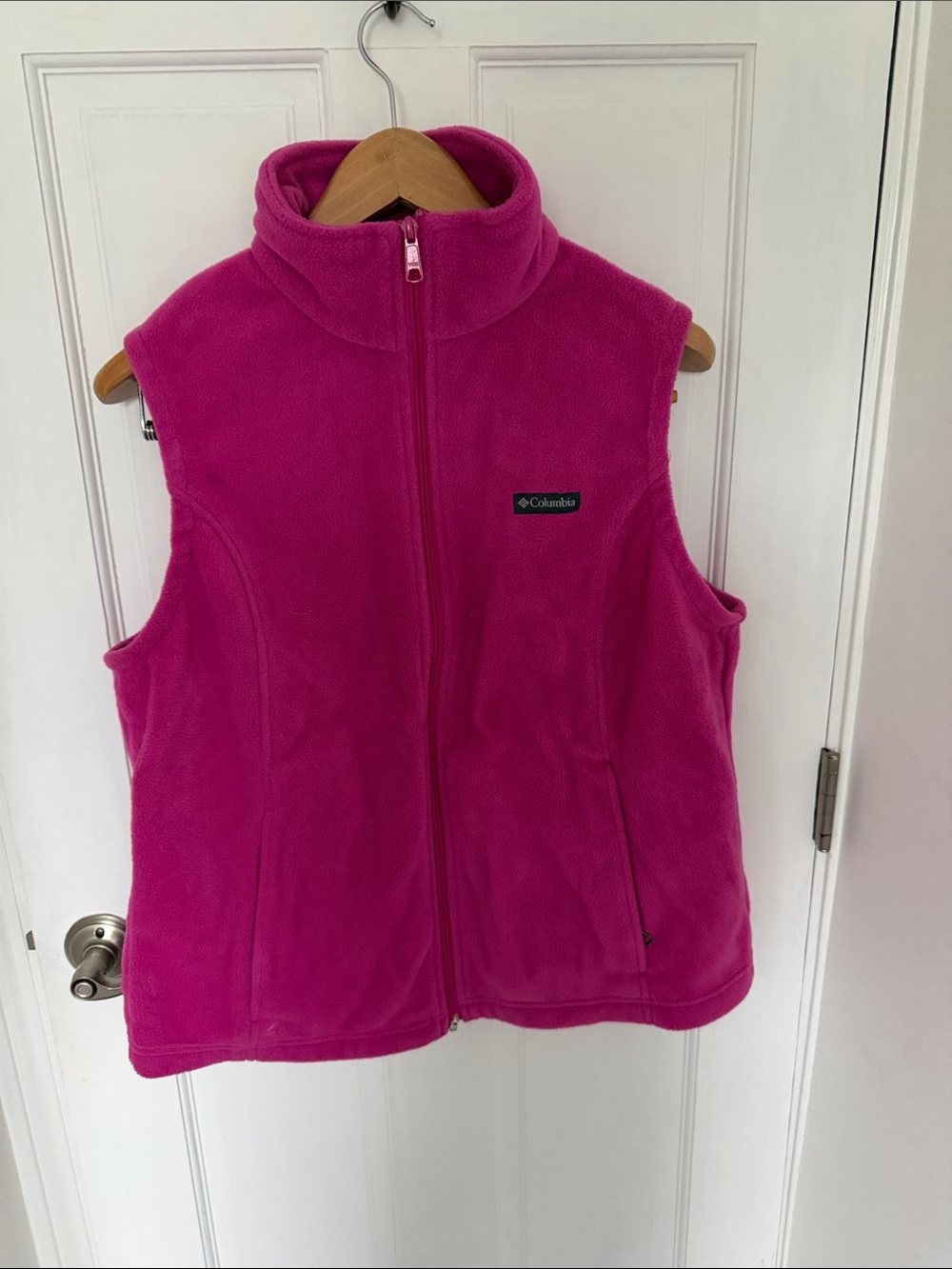 Columbia ladies Pink Fleece Vest - Bright Pink